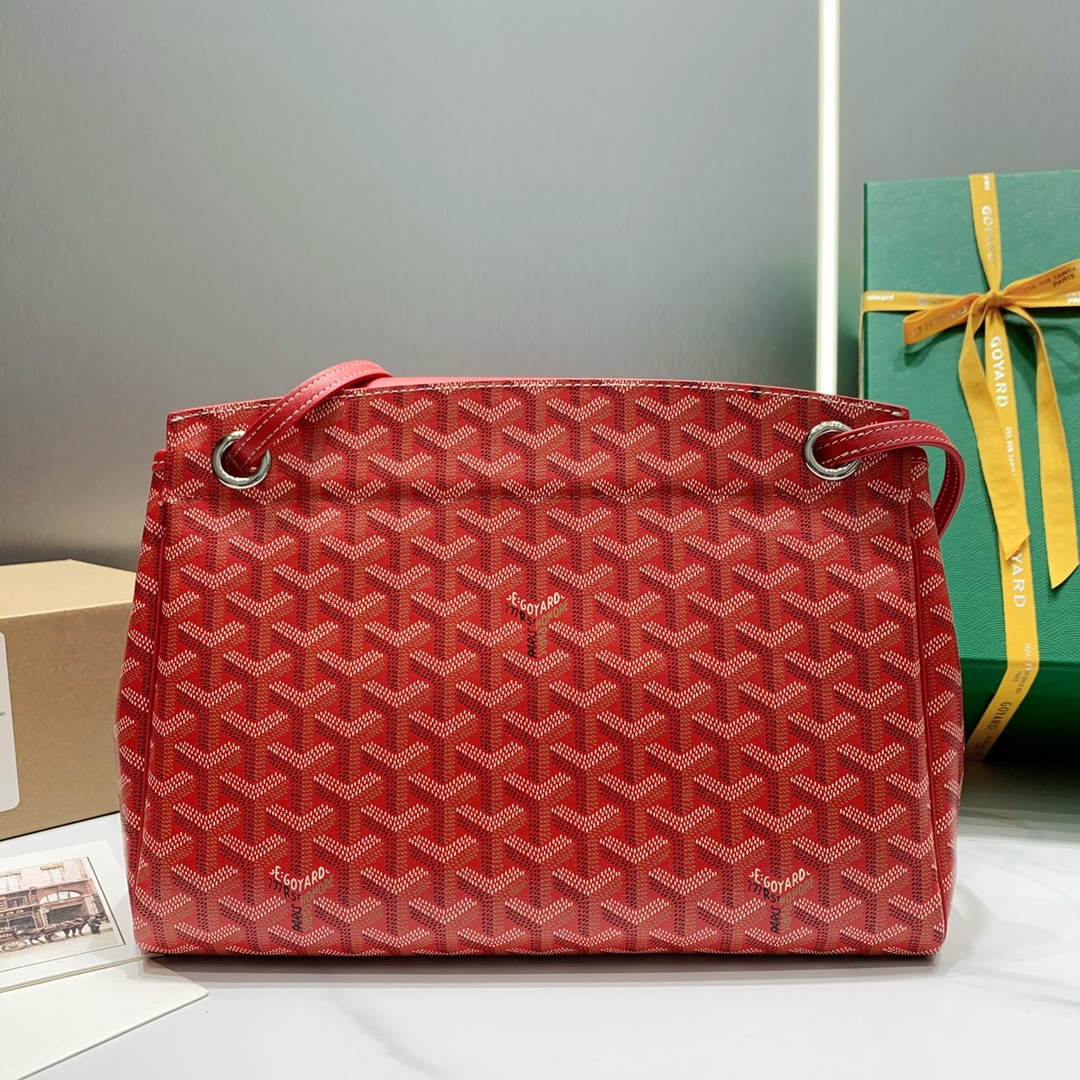 Rouette Souple Shoulder Bag In Red